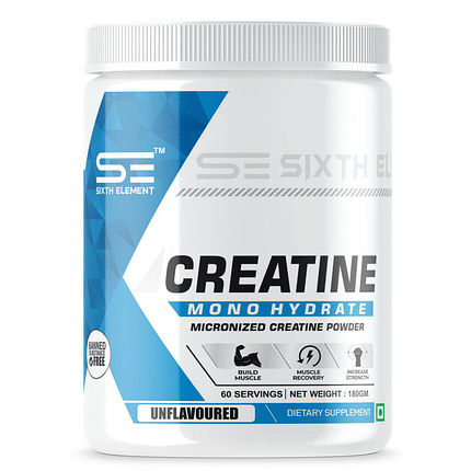 An image showcasing creatine monohydrate supplement jar