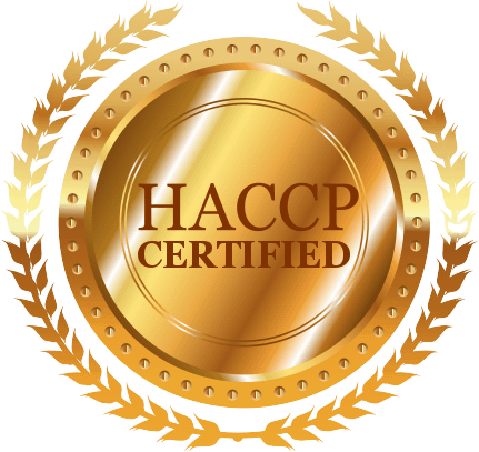 A logo of HACCP certified